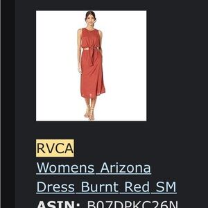 RVCA Women's Midi Dress in Burnt Red